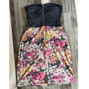 strapless dress. country chic. casual. new with tags
